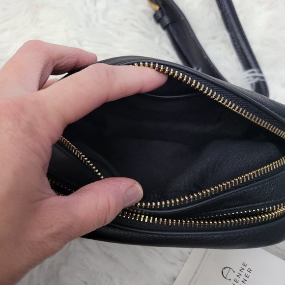 Etienne Aigner Black Leather Adeline Mini Crossbody Camera Bag - Picture 9 of 10